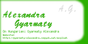 alexandra gyarmaty business card